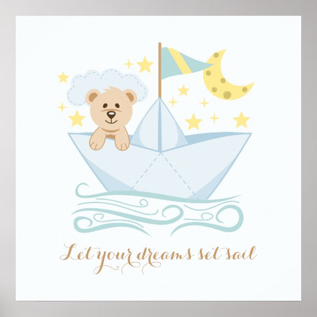 Baby Bear Kinderzimmer Wall Art Poster (Vorne)