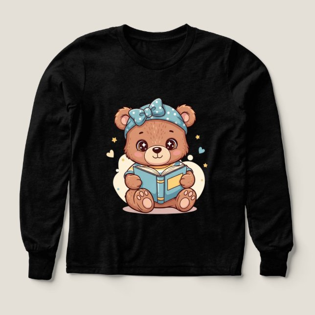 Baby Bear Lesen eines Buches (Design Vorderseite)