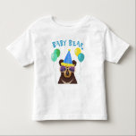 Baby Bear Personalized Name Birthday Kleinkind T-shirt<br><div class="desc">Cute baby bear custom name kids birthday t-shirt</div>