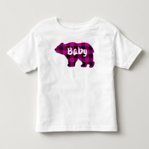 Baby Bear Pink und Black Country karierte Tablette Kleinkind T-shirt