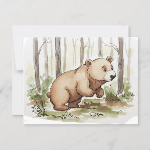 Baby Bear Postkarte