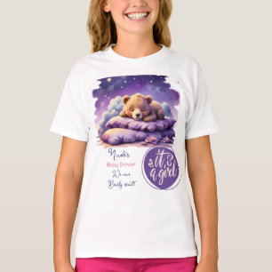 Baby Bear Schlafen Lila Galaxy Girl Babydusche T-Shirt