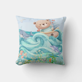 Baby Bear Set Sail Kissen