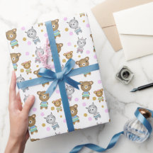 Baby Bear und Zebra Illustration