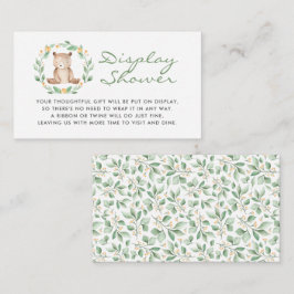 Baby Bear Wreath Babydusche Begleitkarte