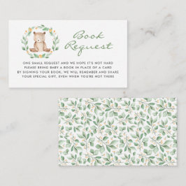 Baby Bear Wreath Babydusche Buchungsanfrage Begleitkarte