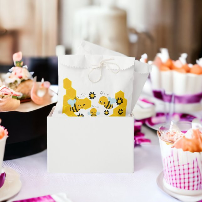 Baby Bee Baby Shower Party Geschenktütchen (Baby Bee Baby Shower Party Favor Bags from Ricaso)
