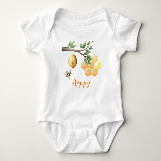 Baby Bee Baby Shower Strampler (Vorderseite)