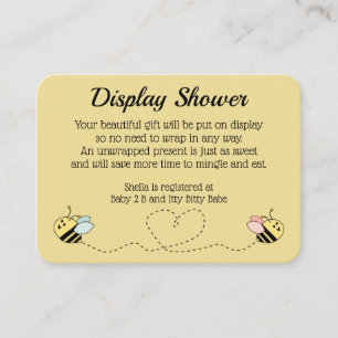 Baby Bee Boy and Girl Twins Enclosure Card Begleitkarte