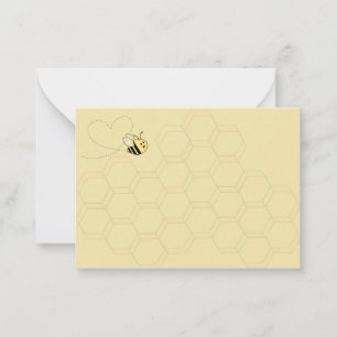 Baby Bee geschlechtsneutrale Einlegekarte Mitteilungskarte