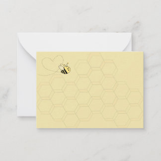 Baby Bee geschlechtsneutrale Einlegekarte Mitteilungskarte