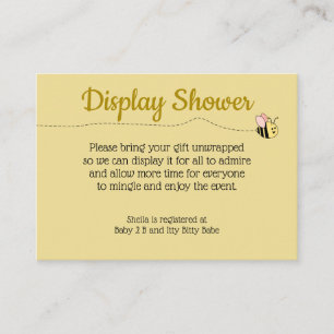 Baby Bee Girl Enclosure Card Begleitkarte