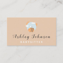 Baby Bee Illustration Babysitter Kinderbetreuung T Visitenkarte