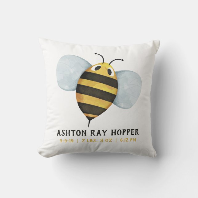 Baby Bee Personalisiert Kissen (Vorderseite)
