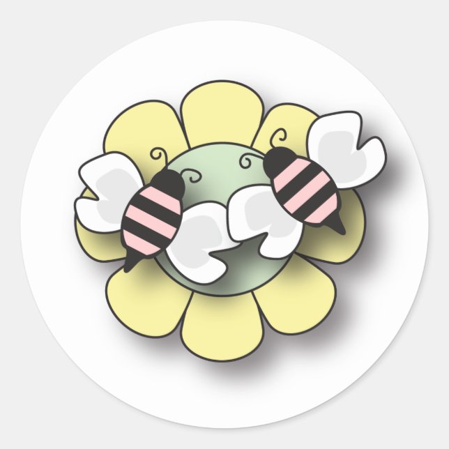 Baby Bee Twin Girls Sticker (Vorderseite)