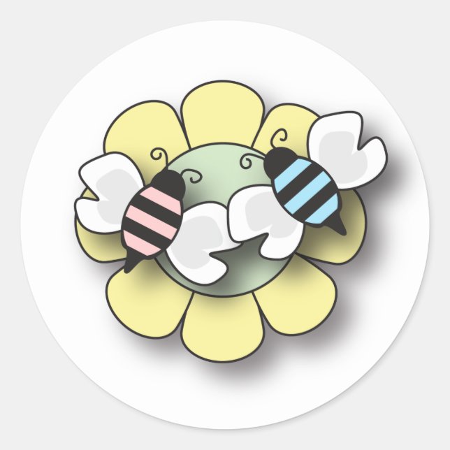 Baby Bee Twins Boy & Girl Sticker (Vorderseite)