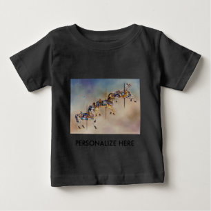 Baby Bekleidung - Drei Karusselpferde T-shirt