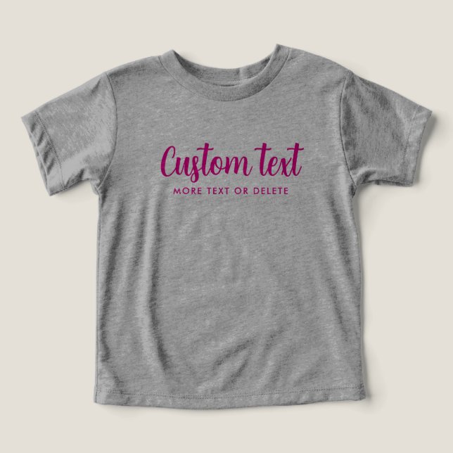 Baby Bella Canvas Tri-Blend Grau & Rosa Vorlage (Design Vorderseite)