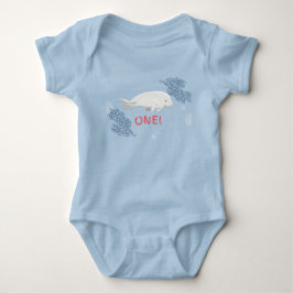 Baby Beluga Erstgeburtstag Bodysuit Strampler