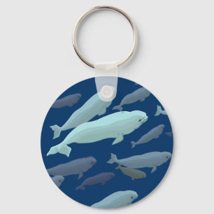 Baby Beluga Whale Keychain Whale Art Gifts Schlüsselanhänger