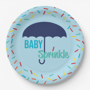 Baby besprühen Regenschirm Pappteller