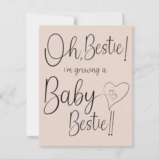 Baby Bestie Announcement Ankündigung (Vorderseite)