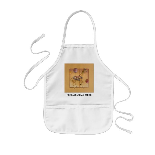 Baby Bib - Carousel Giraffe Kinderschürze (Vorne)