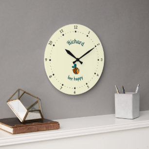 Baby-Biene Große Wanduhr