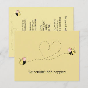 Baby-Bienen-Mädchen-Zwillinge Einladung
