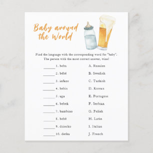 Baby-Bierdusche - Baby-um-die-Welt-Spiel