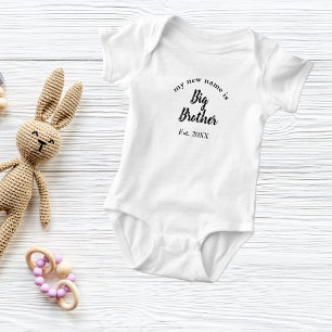 Baby Big Brother Fest Jahr Schwarzes Geschwister R Strampler