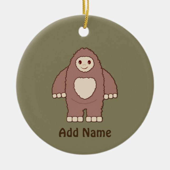 Baby Bigfoot Keramik Ornament (Vorne)