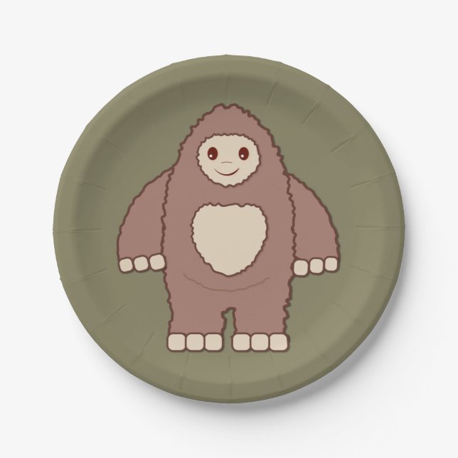 Baby Bigfoot Pappteller (Vorderseite)