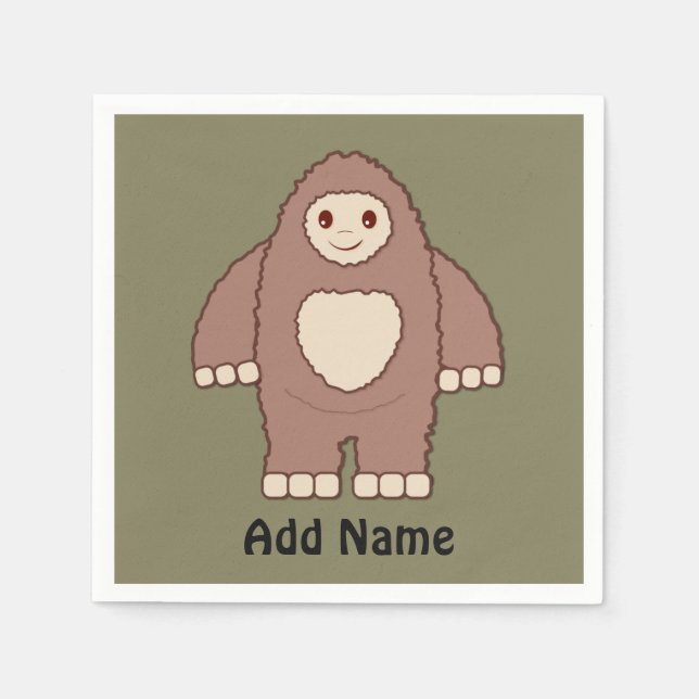 Baby Bigfoot Serviette (Vorderseite)
