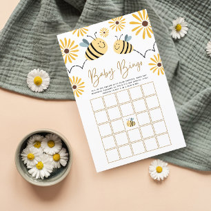 Baby Bingo Biene Sonnenblume Baby Shower Spiel