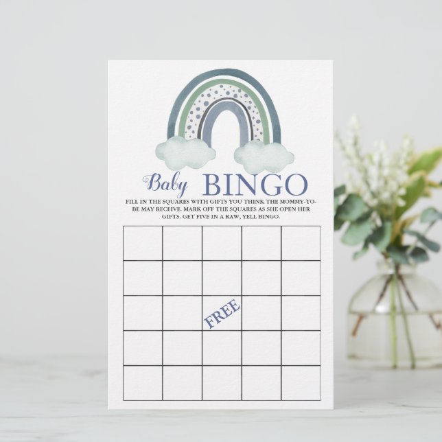 Baby Bingo Blue Rainbow Baby Boy Showspiel (Stehend Vorderseite)