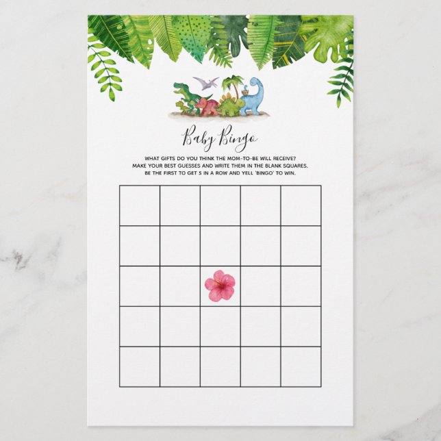 Baby Bingo Dinosaur Baby Showspiel (Vorderseite)