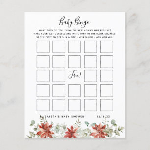 Baby Bingo   Florales Babyshower-Spiel