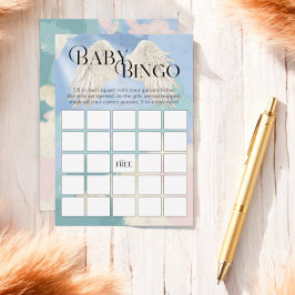 Baby Bingo Heaven Sent Pastel Baby Dusche Begleitkarte