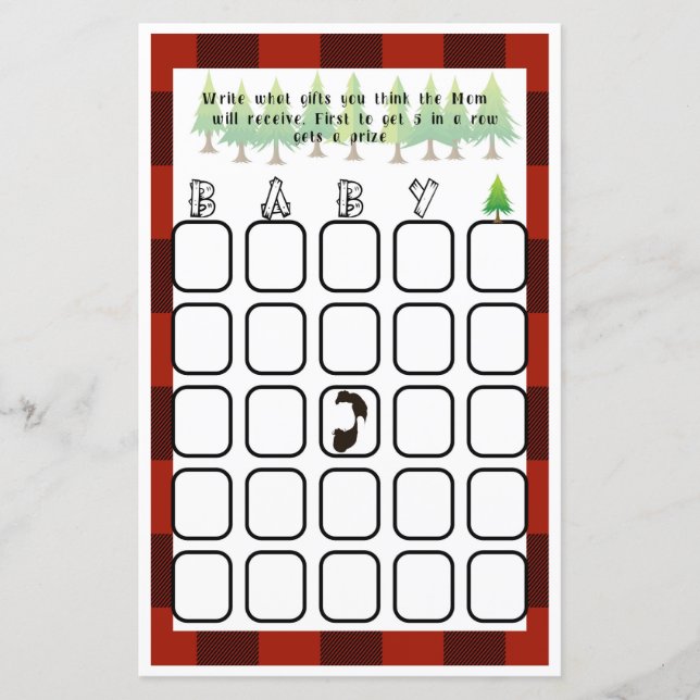 Baby Bingo Little Lumberjack Baby Showspiel (Vorderseite)
