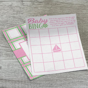 Baby Bingo Nautical Theme Girl Showspiel Flyer