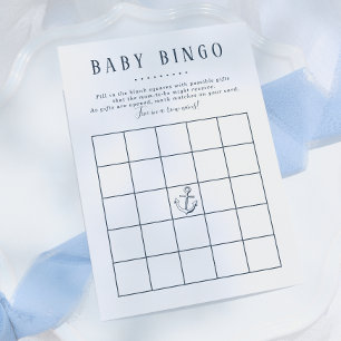 Baby Bingo   Nautisches Wal-Baby-Jungen-Shower-Spi Einladung