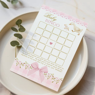 Baby Bingo Verrückte Gans Pink Baby Shower Spiel
