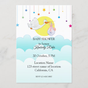 Baby Bird Baby Shower Einladung