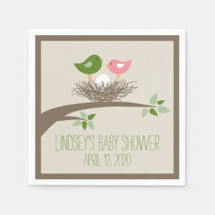 Baby-Bird-Nest Babyparty Serviette