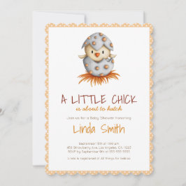 Baby Bird Nest Neutral Scallop Baby Shower Party Einladung