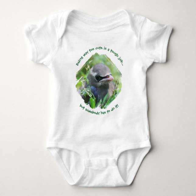 Baby Bird Way Too Cute Strampler (Vorderseite)