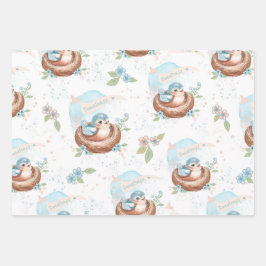 Baby Bird Wrapping Paper Geschenkpapier Set