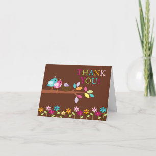 Baby Birds Nest Danke Note Card