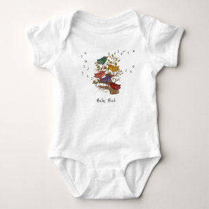 Baby Birds Singbaby Bodysuit - Personalize Baby Strampler